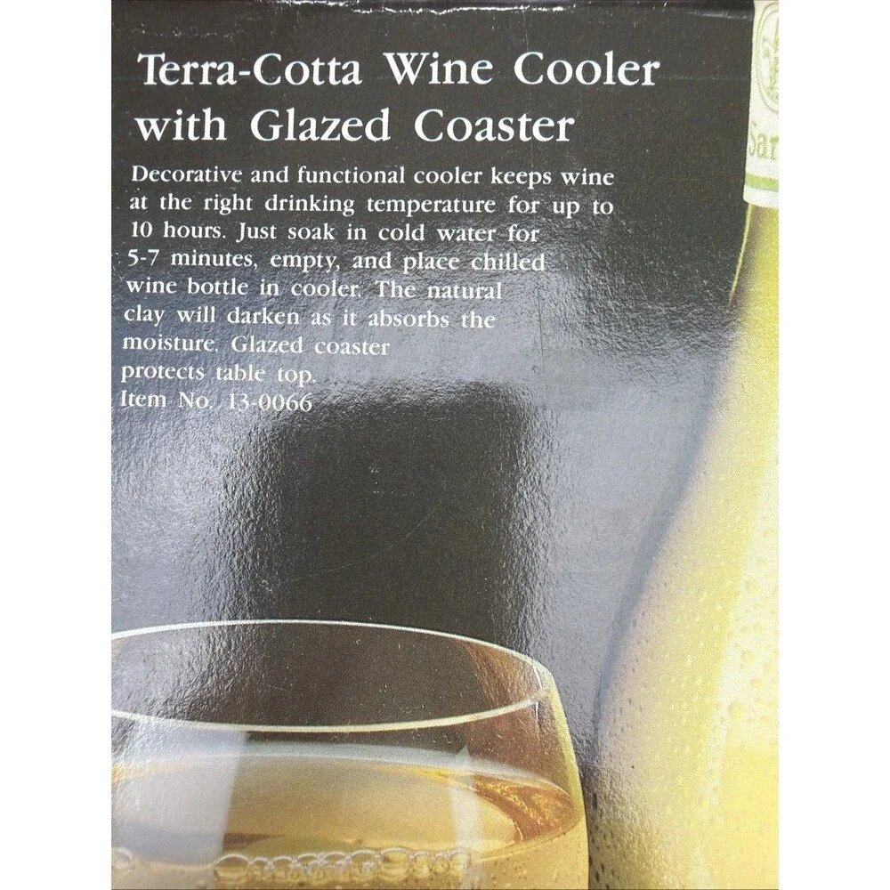 Vintage Himark Terracotta Wine Cooler with Tray Portugal Rustic Clay Chiller